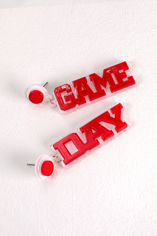SPARKLING GLITTER GAME DAY EARRINGS | 80E1946
