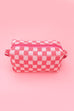 CHECKER MAKEUP POUCH BAG | 40P522
