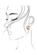 HAMMERED RHINESTONE MINI HOOP EARRINGS | 31E03821