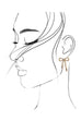 RHINESTONE BOW DROP EARRING | 80E2433