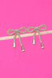 RHINESTONE BOW DROP EARRING | 80E2433