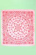 PAISLEY PINK SILKY FEEL BANDANA SCARF | 40SC616
