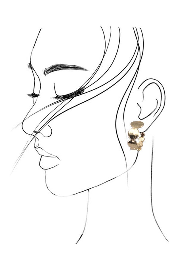 GOLD GRADUATED ROUND HOOP EARRINGS | 31E24052
