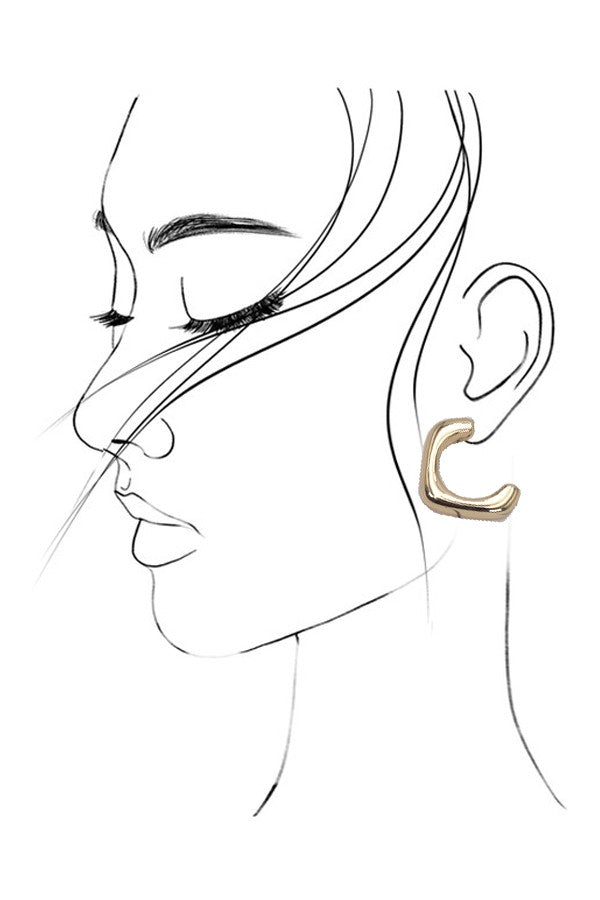 BALLOON SQUARE HOOP EARRINGS | 80E2413