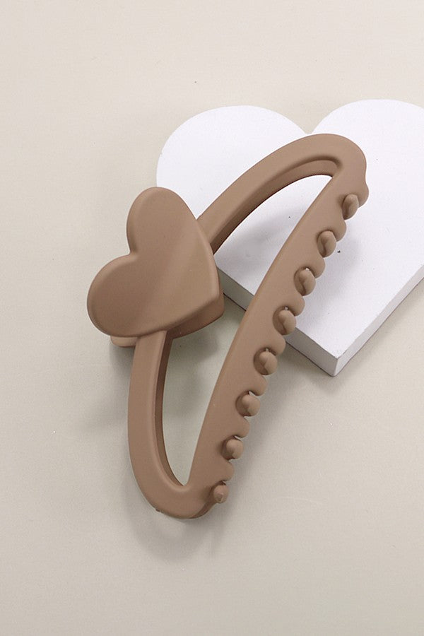 MATTE HEART HAIR CLAW CLIPS | 40H728