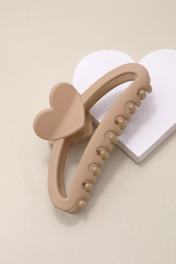 MATTE HEART HAIR CLAW CLIPS | 40H728