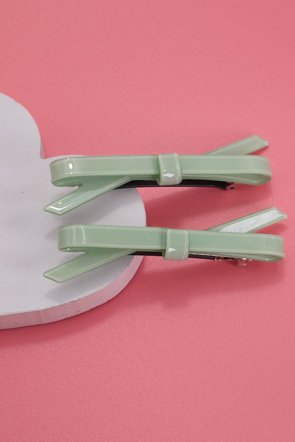 CELLULOSE ACETATE BOW HAIR PIN | 40H734