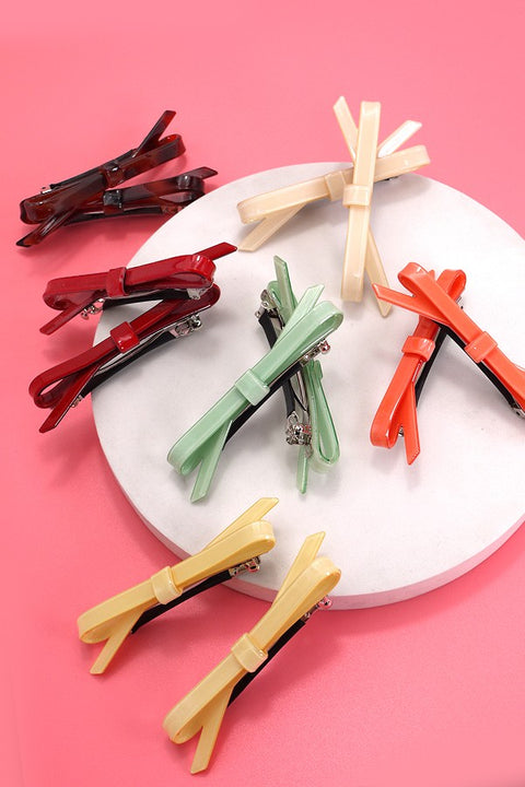 CELLULOSE ACETATE BOW HAIR PIN  | 40H734