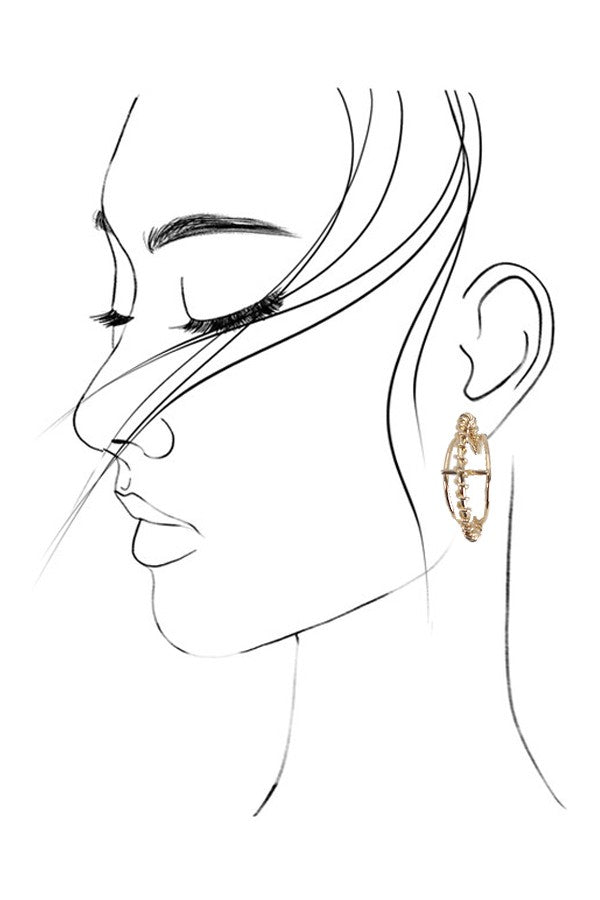 DOUBLE WIRE HOOP EARRINGS | 31E24160-GOLD