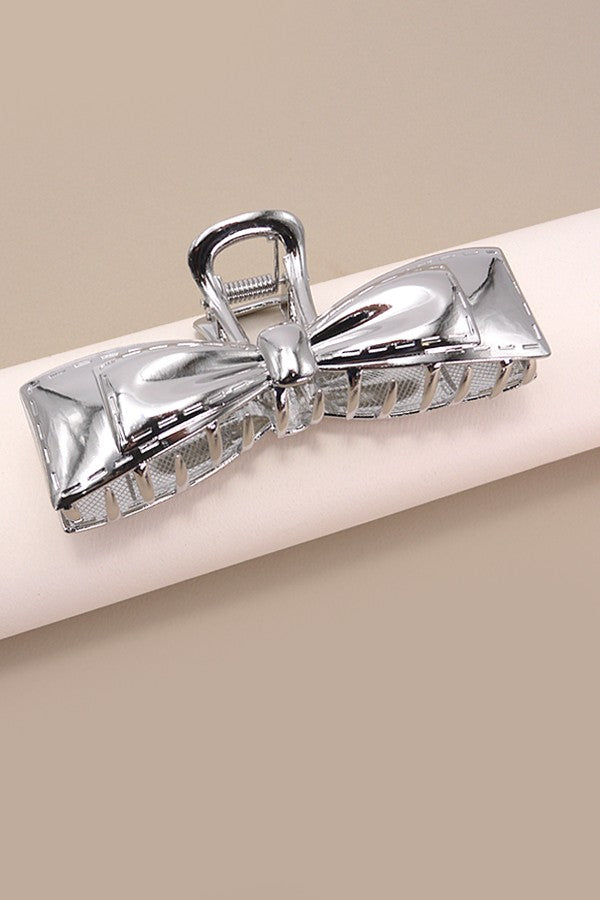 LARGE METAL BOW RIBBON HAIR CLAW CLIPS | 40H750