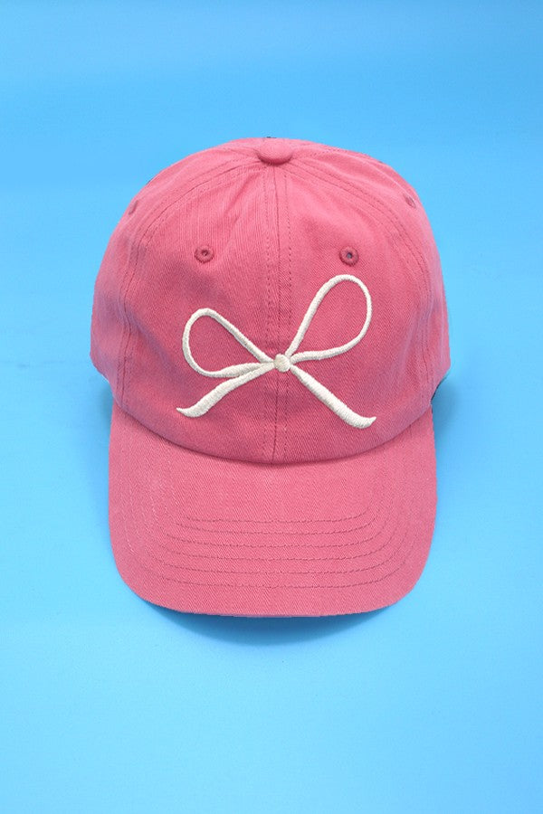 BOW RIBBON BASEBALL HAT CAP | 40HW720
