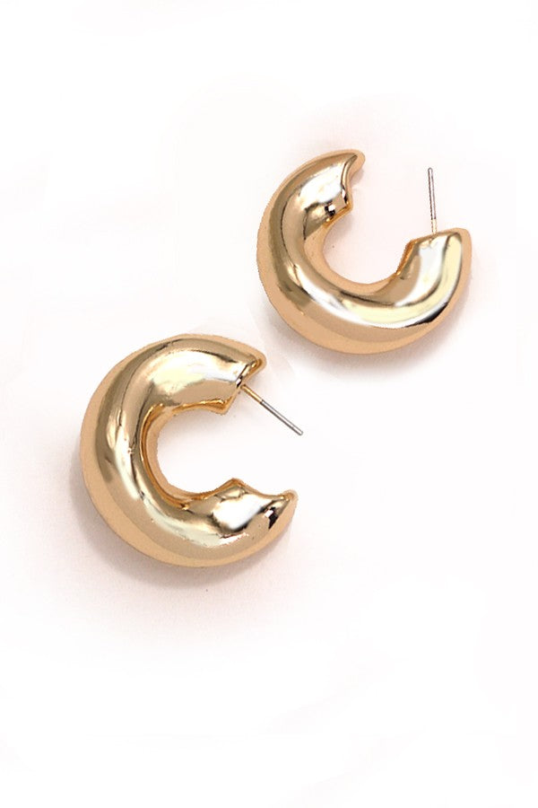 BUBBLE IRRGEULAR SHAPE HOOP EARRINGS | 80E2781