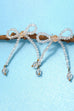 RHINESTONE CUT CLEAR BED BOW RIBBON EARRINGS | 80E2845