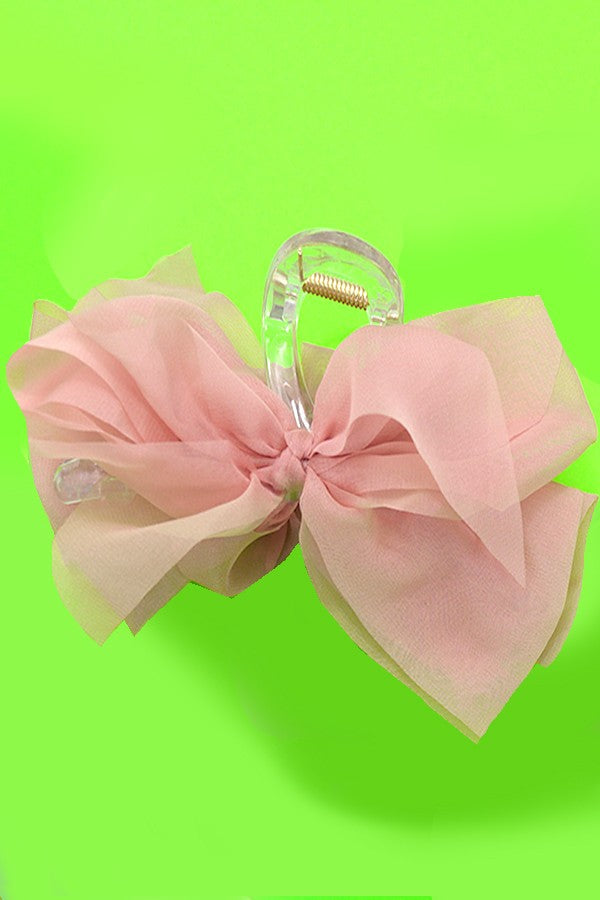 SHEER BOW RIBBON HAIR CLAW CLIPS | 40H758