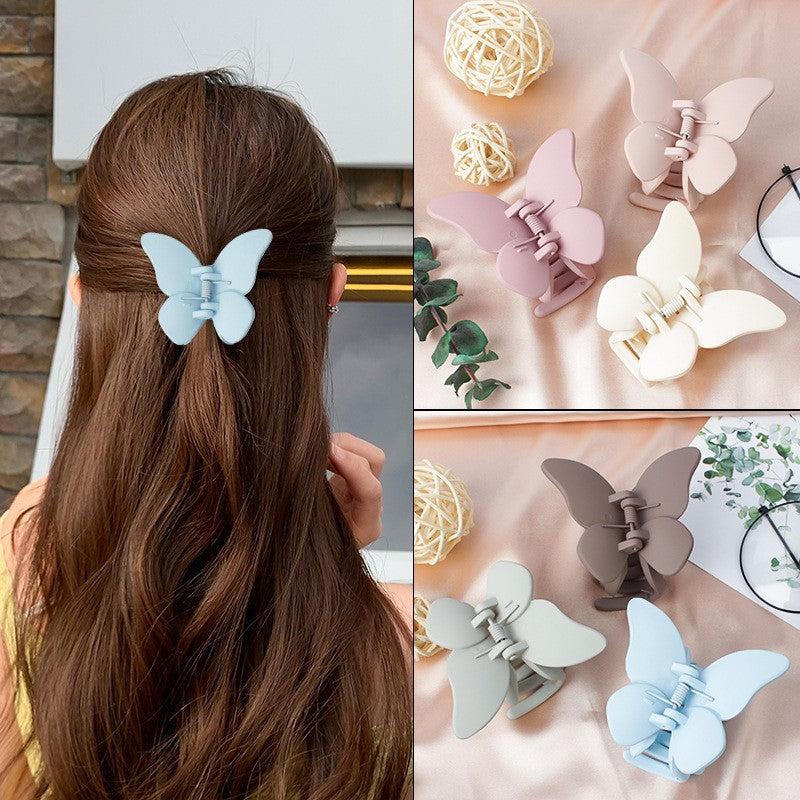 LARGE MATTE IRIDESCENT BUTTERFLY HAIR CLAW CLIPS | 40H774