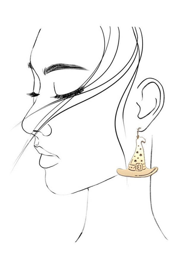 HALLOWEEN WITCH HAT DROP EARRINGS | 80E3153