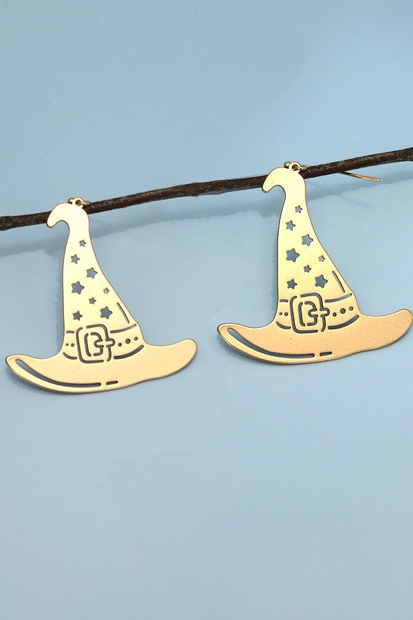 HALLOWEEN WITCH HAT DROP EARRINGS | 80E3153
