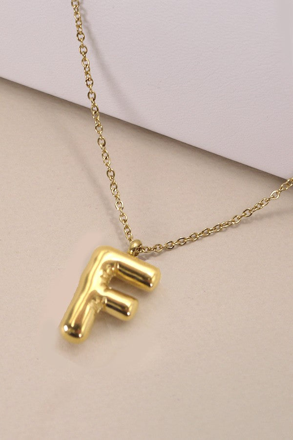 18K STAINLESS STEEL TARNISH FREE INITIAL NECKLACE | 80N650