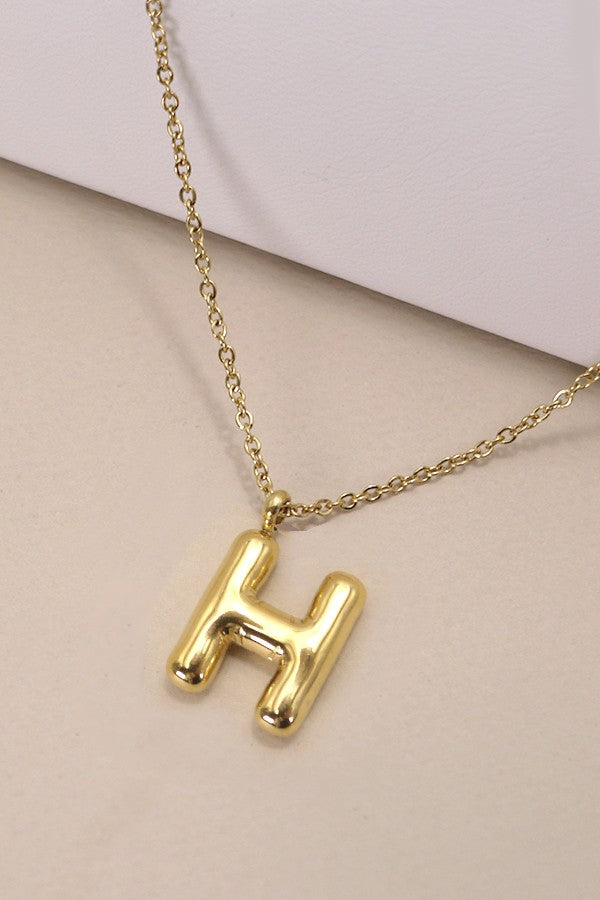 18K STAINLESS STEEL TARNISH FREE INITIAL NECKLACE | 80N650