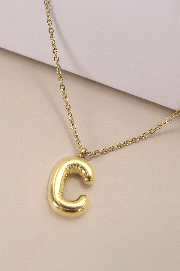 18K STAINLESS STEEL TARNISH FREE INITIAL NECKLACE | 80N650