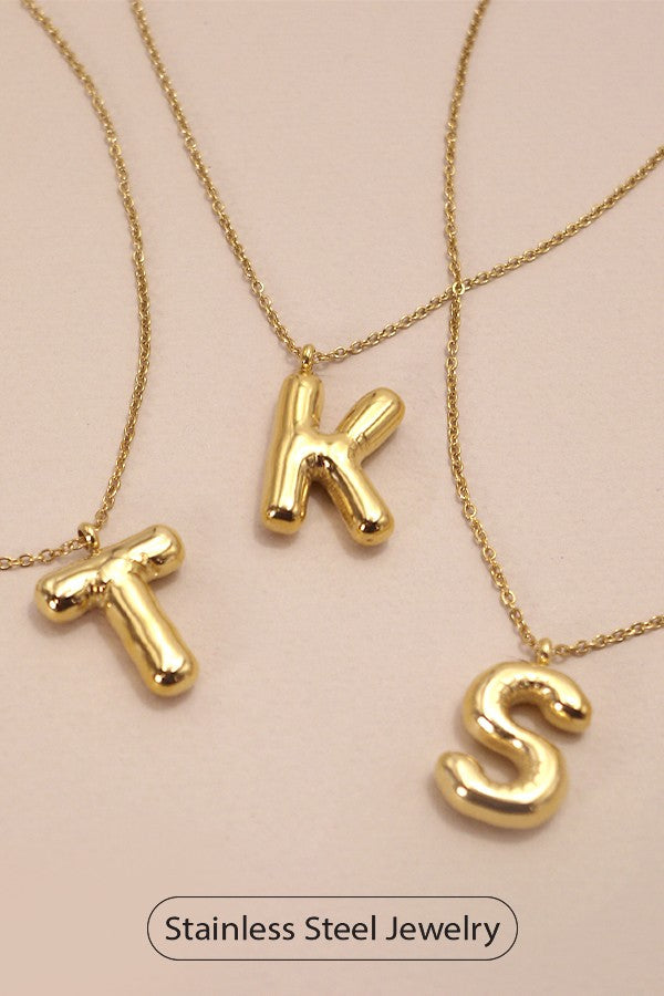 18K STAINLESS STEEL TARNISH FREE INITIAL NECKLACE | 80N650