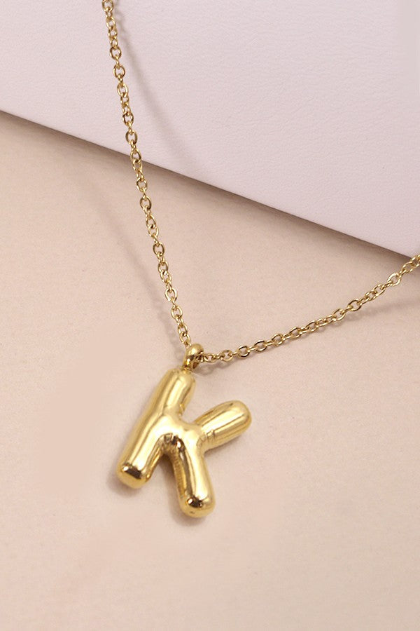 18K STAINLESS STEEL TARNISH FREE INITIAL NECKLACE | 80N650