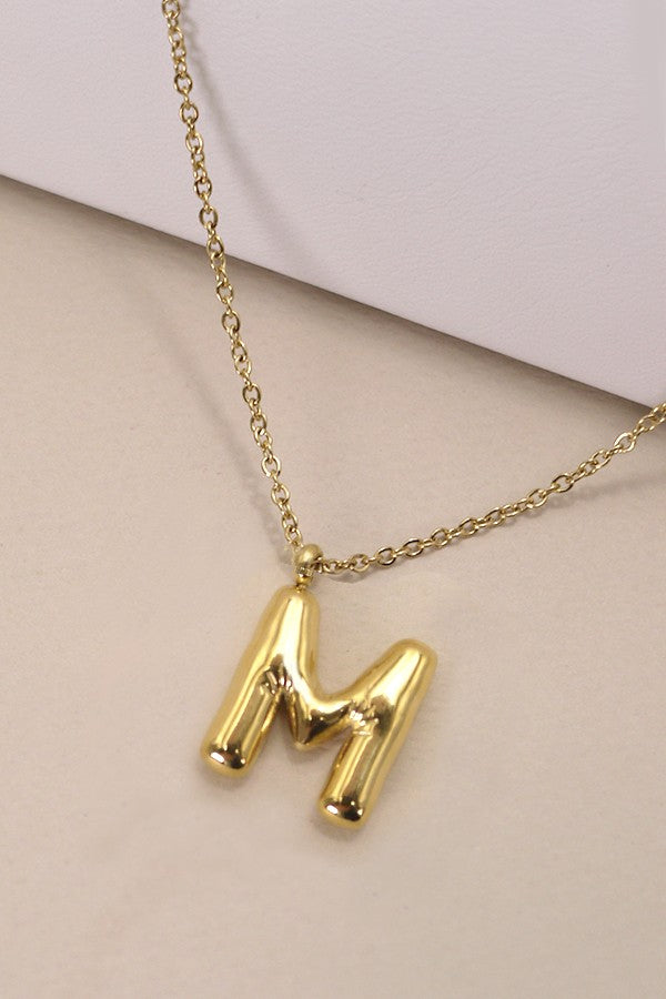 18K STAINLESS STEEL TARNISH FREE INITIAL NECKLACE | 80N650