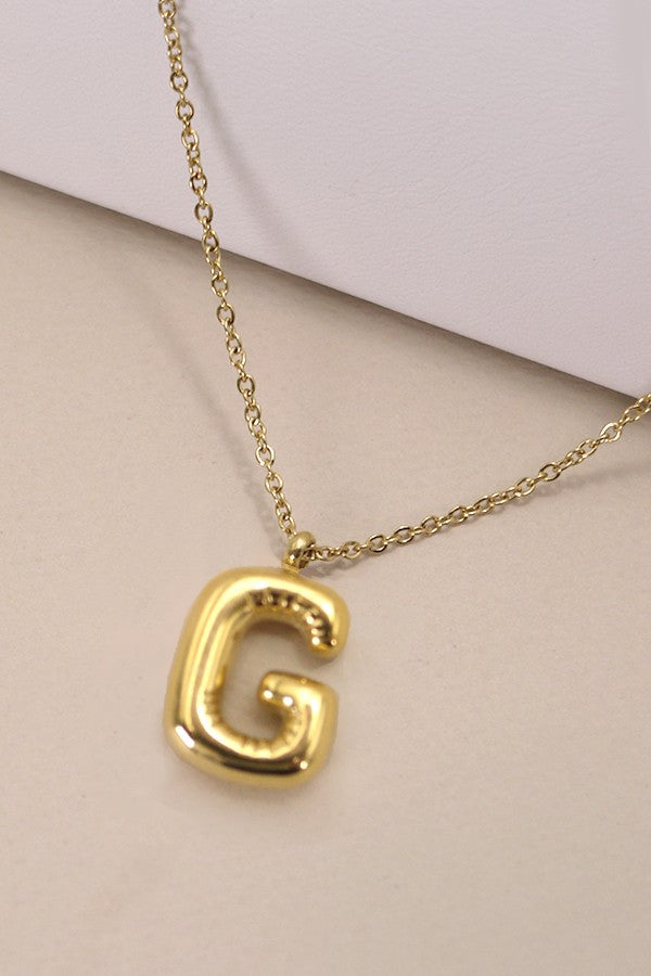 18K STAINLESS STEEL TARNISH FREE INITIAL NECKLACE | 80N650