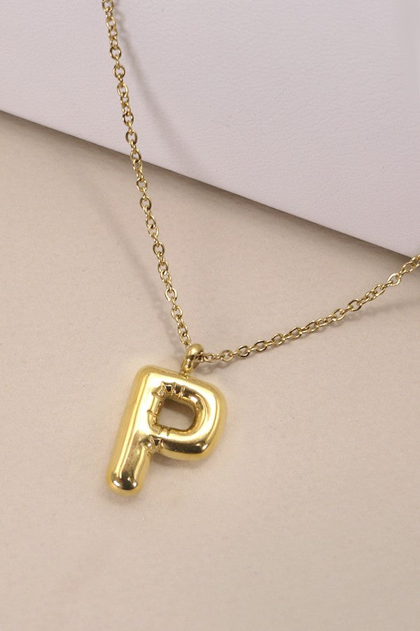 18K STAINLESS STEEL TARNISH FREE INITIAL NECKLACE | 80N650