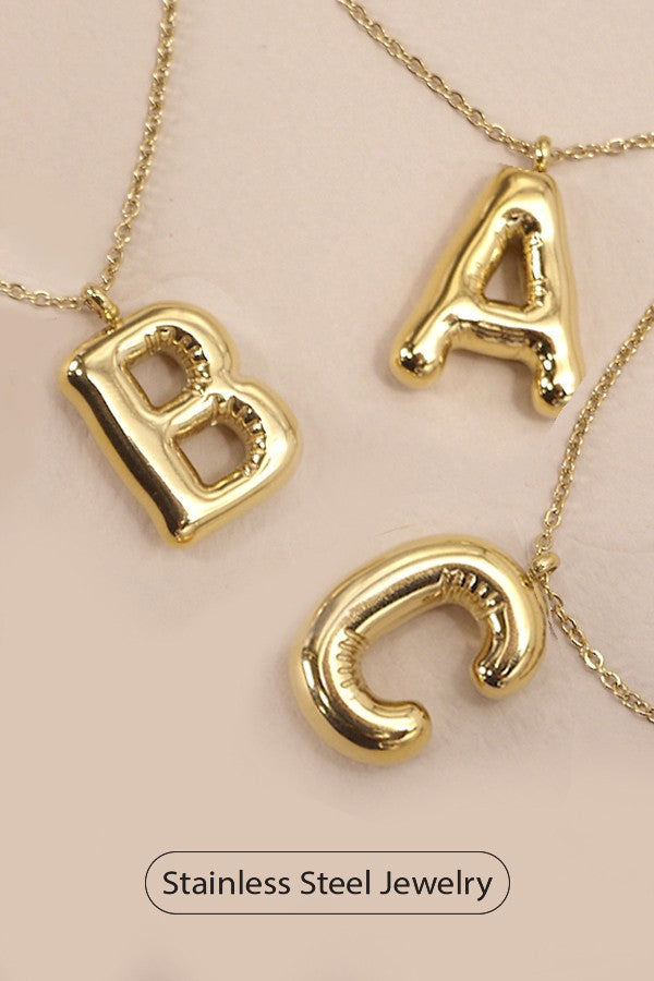 18K STAINLESS STEEL TARNISH FREE INITIAL NECKLACE | 80N650