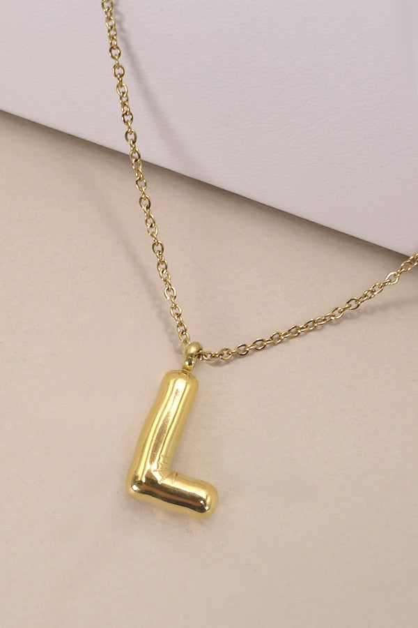 18K STAINLESS STEEL TARNISH FREE INITIAL NECKLACE | 80N650