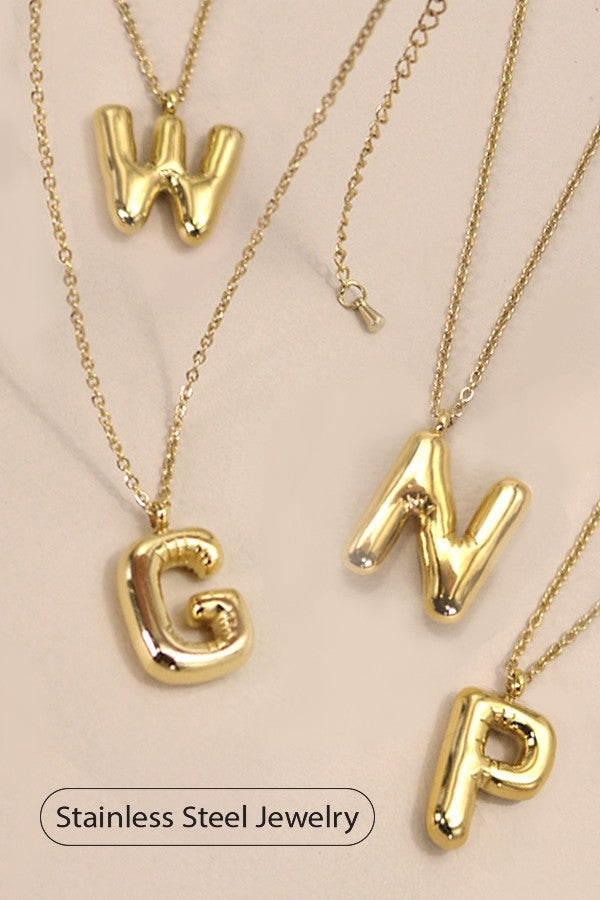 18K STAINLESS STEEL TARNISH FREE INITIAL NECKLACE | 80N650