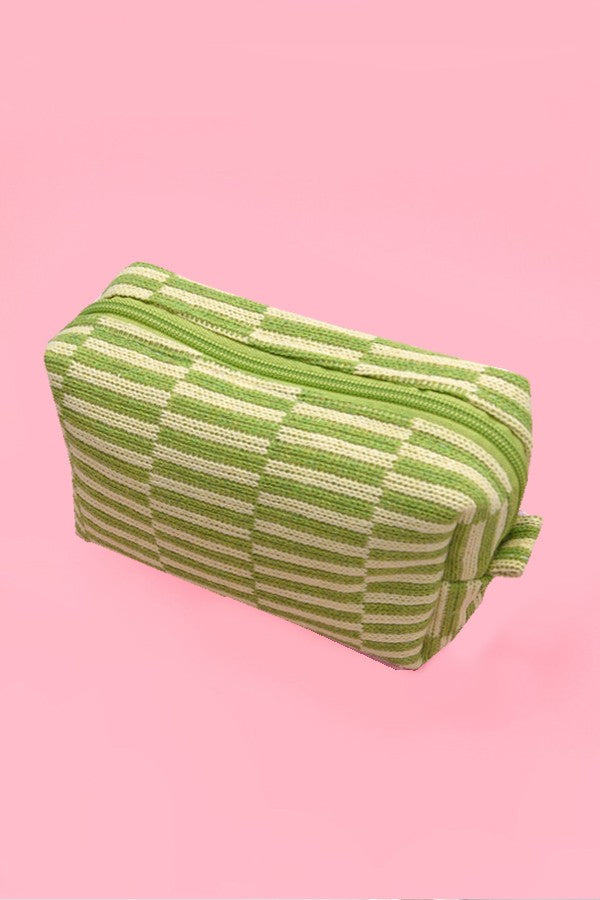 CHECKER MAKEUP POUCH BAG | 40P522