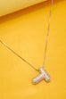 INITIAL PAVE RHINESTONE BUBBLE BALLOON NECKLACE | 80N751