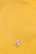 INITIAL PAVE RHINESTONE BUBBLE BALLOON NECKLACE | 80N751