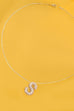 INITIAL PAVE RHINESTONE BUBBLE BALLOON NECKLACE | 80N751