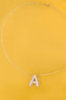INITIAL PAVE RHINESTONE BUBBLE BALLOON NECKLACE | 80N751