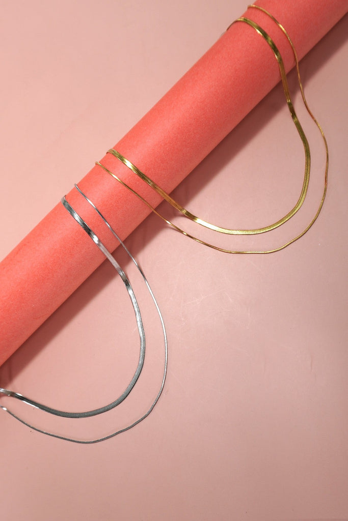 STAINLESS STEEL TARNISH FREE MULTI LAYER NECKLACE | 40NK315