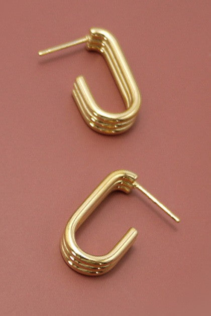 18K STAINLESS STEEL TARNISH FREE HUGGIE HOOPS | 40E309