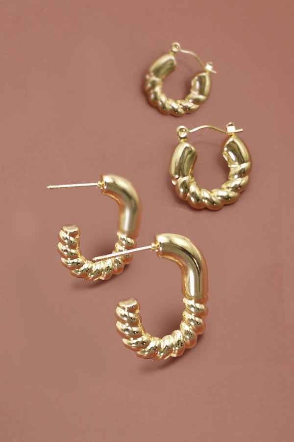 WATERPROOF STAINLESS STEEL TARNISH FREE HOOPS | 40E306