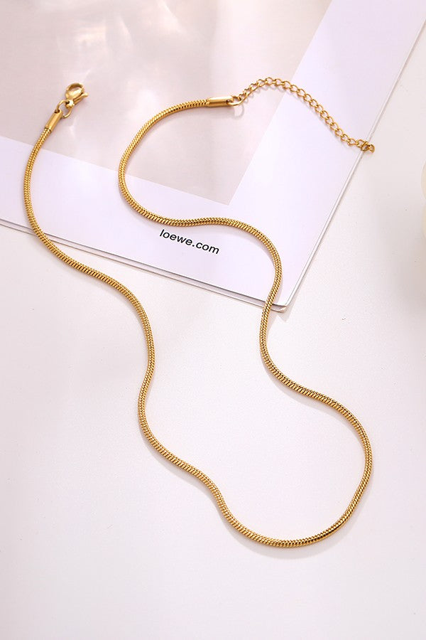 STAINLESS STEEL WATERPROOF TARNISH FREE NECKLACE | 40NK318