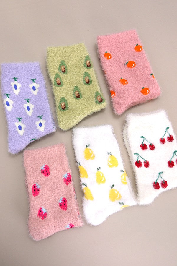 WARM CHINLON SOFT FLEECE FUZZY SOCKS | 40S02053