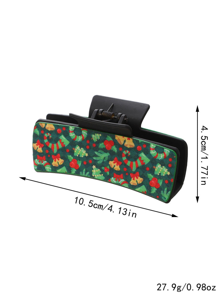 FAUX LEATHER CHRISTMAS HOLIDAY HAIR CLAW PIN | 40H801