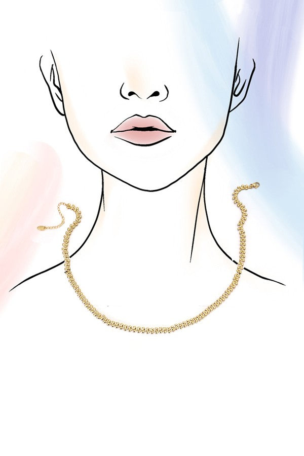 TITANIUM STEEL NON-TARNISH LEAF CHAIN NECKLACE | 40NK329