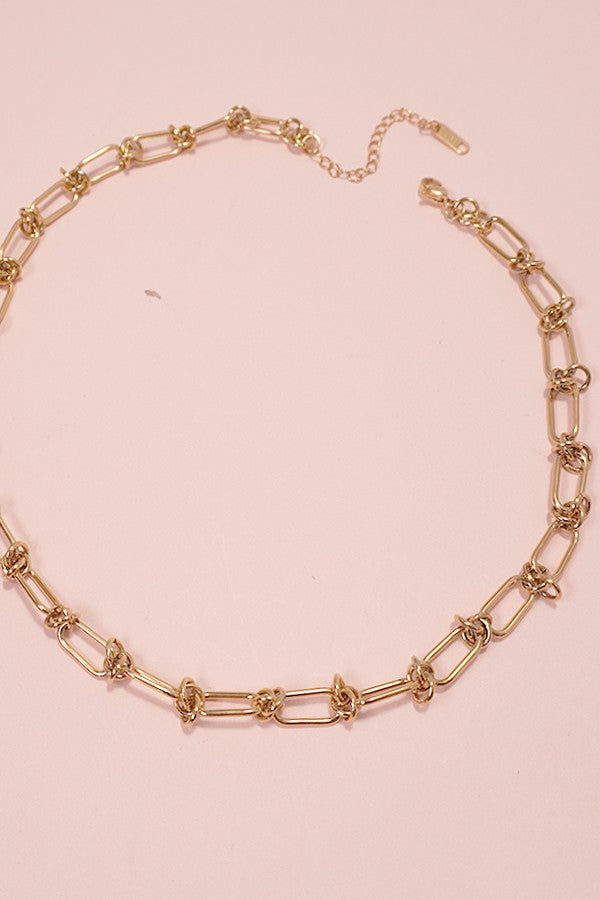 TITANIUM STEEL NON-TARNISH BARBED WIRE NECKLACE | 40NK330