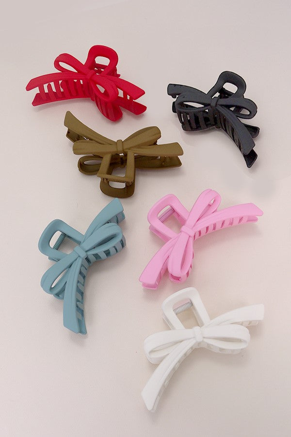 LARGE JUMBO BOW RIBBON HAIR CLAW CLIPS 40H819