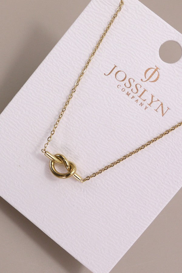 TITANIUM STEEL NON-TARNISH KNOTTED NECKLACE | 40NK337