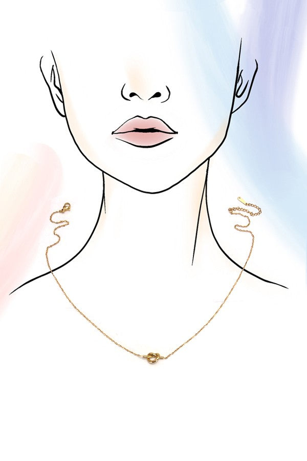 TITANIUM STEEL NON-TARNISH KNOTTED NECKLACE | 40NK337