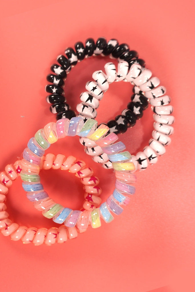 COLORFUL STARS SET OF 4 HAIR COILS | 40PT318