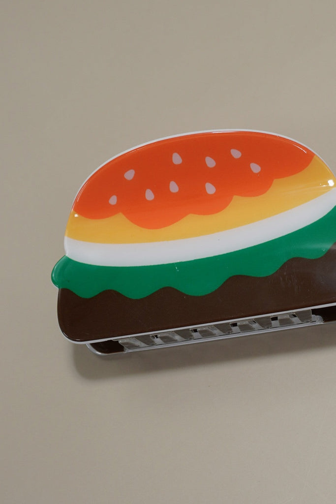 JUMBO LEMONADE BANANA HAMBURGER HAIR CLAW CLIPS | 40H843